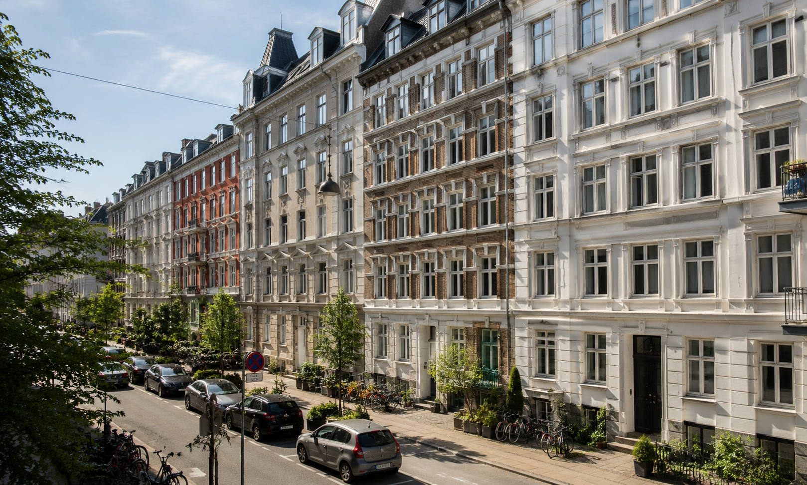 Smukke røde bygninger i København