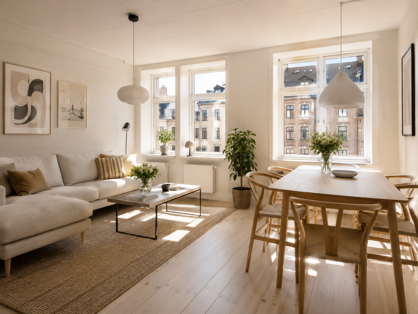 Premium lejlighed interior with panoramic sea view